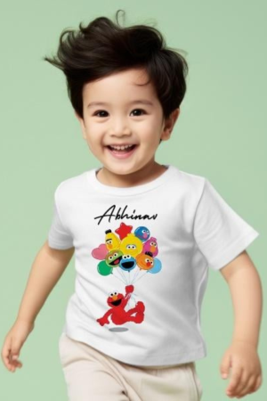 Cartoon Customized Half Sleeve Kid’s Cotton T-Shirt