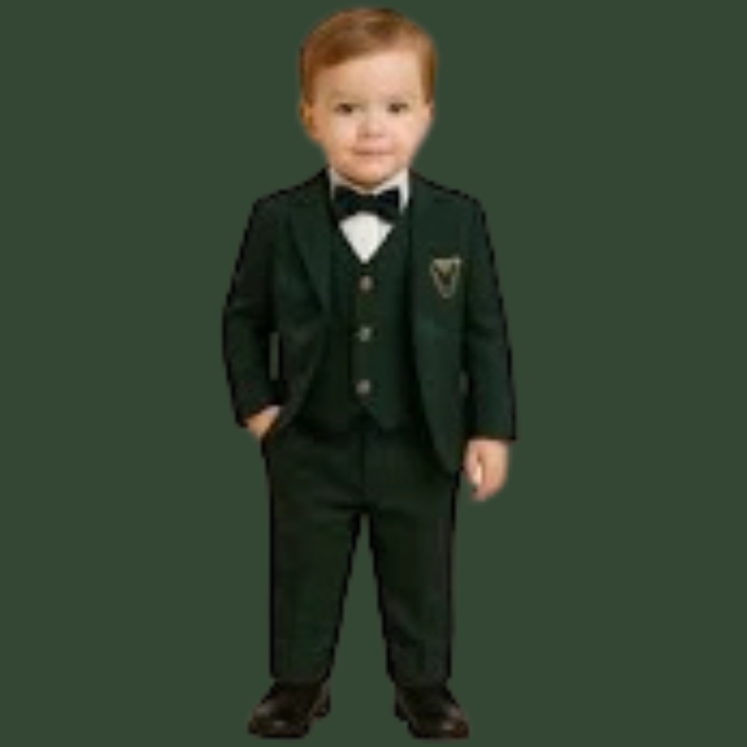 Boys Festive & Party, Wedding Blazer, Shirt and Trouser Set - Image 4