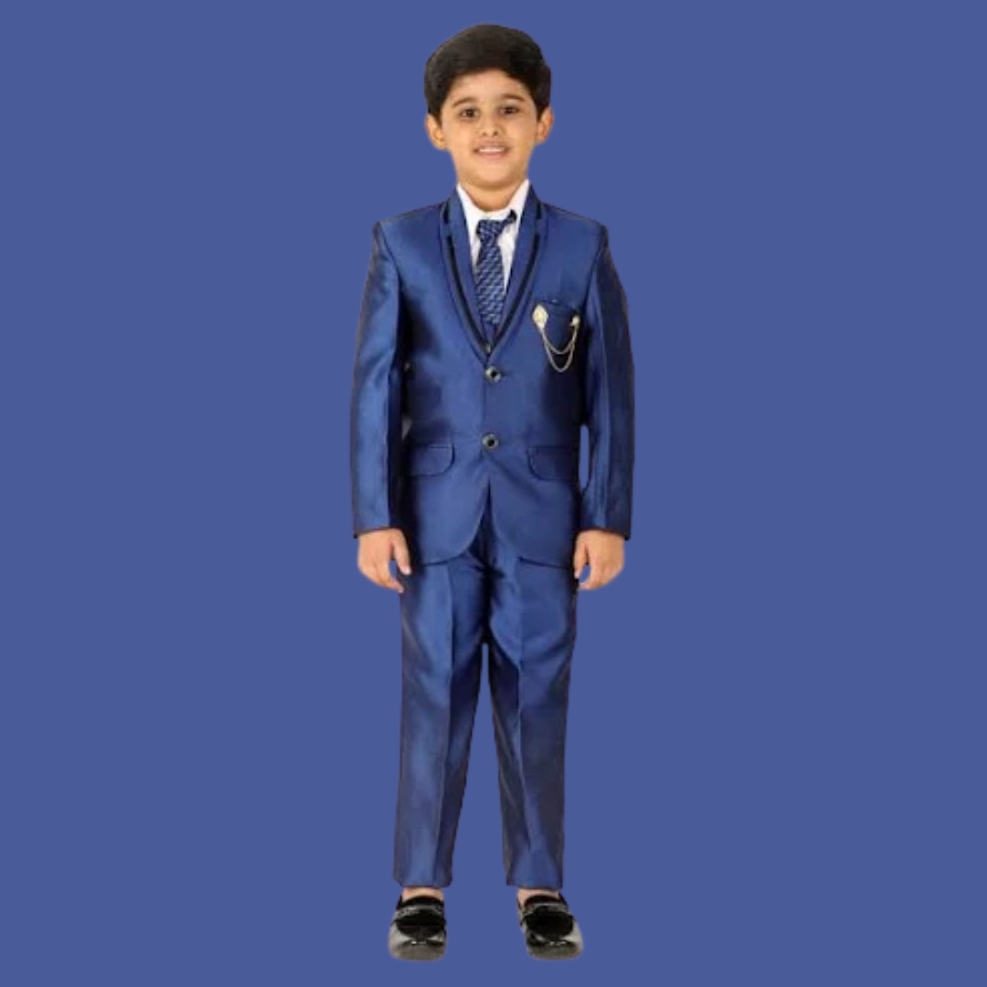 Boys Festive & Party, Wedding Blazer, Shirt and Trouser Set - Image 2