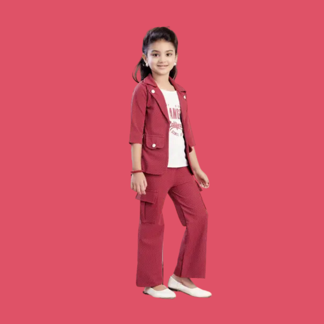 Girls Party(Festive) Coat Pant - Image 4