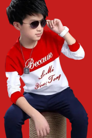 Boys Printed Cotton Blend Regular T Shirt