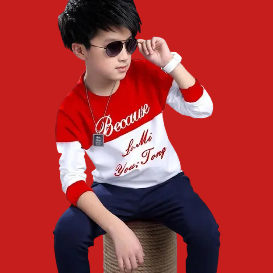 Boys Printed Cotton Blend Regular T Shirt