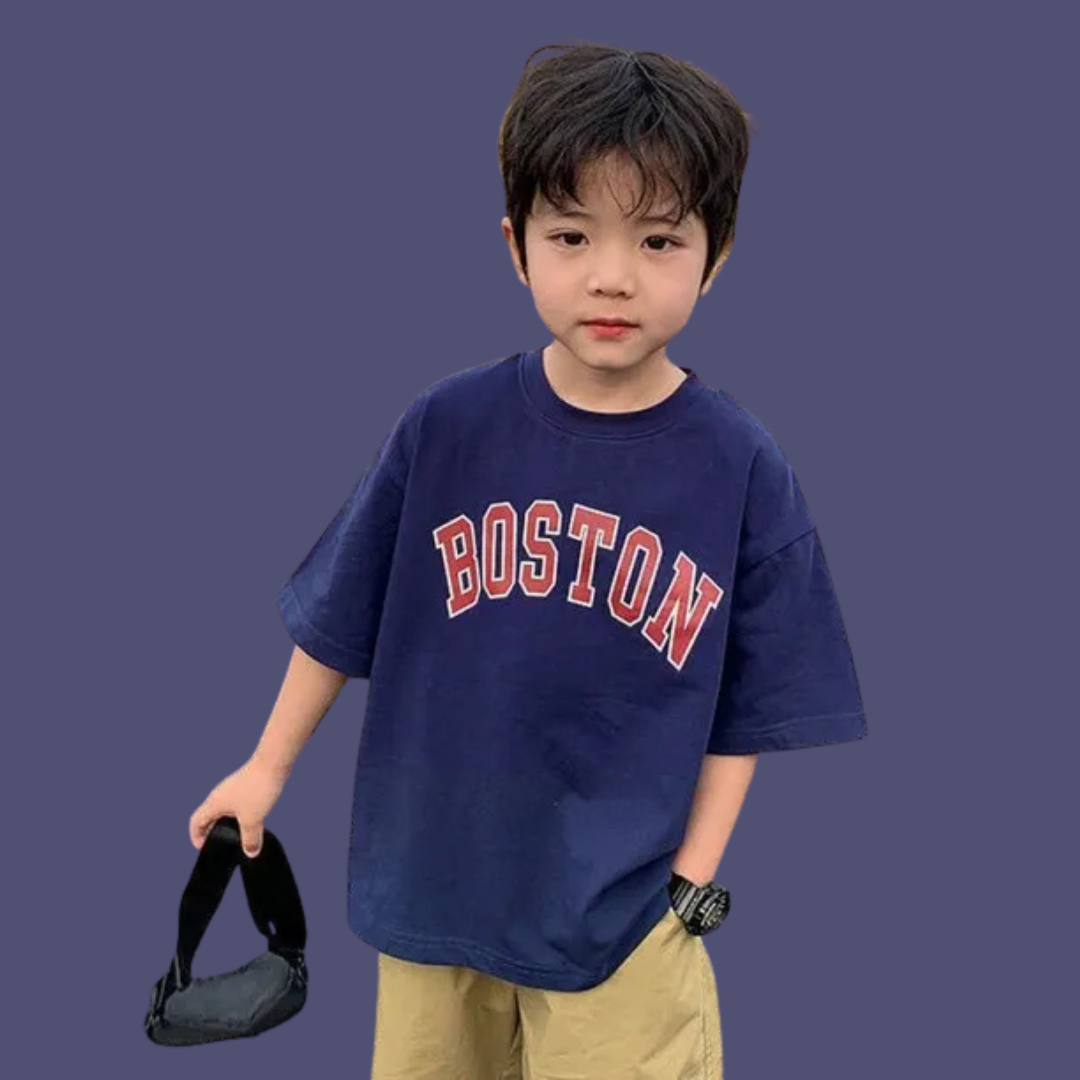 Boys Printed Cotton Blend Regular T Shirt - Image 3