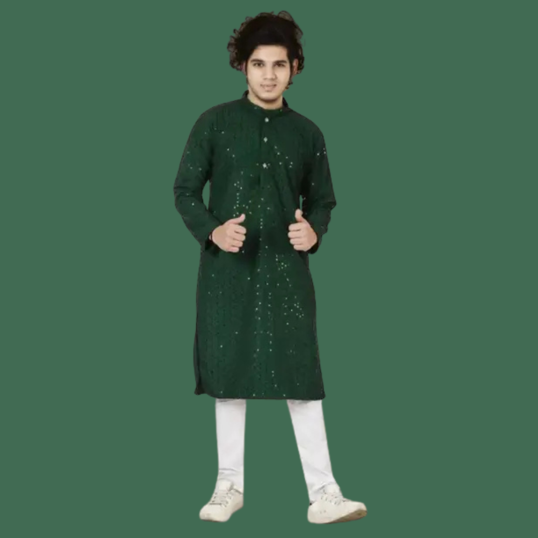 Boys Festive & Party Kurta and Pajama Set - Image 4