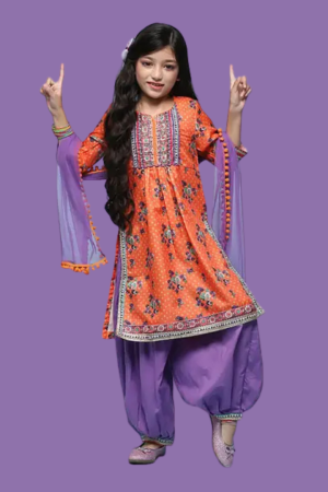 Printed Kurta, Salwar & Dupatta Set