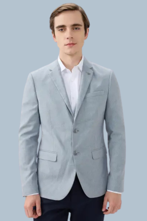 Men Solid Single Breasted Casual Blazer