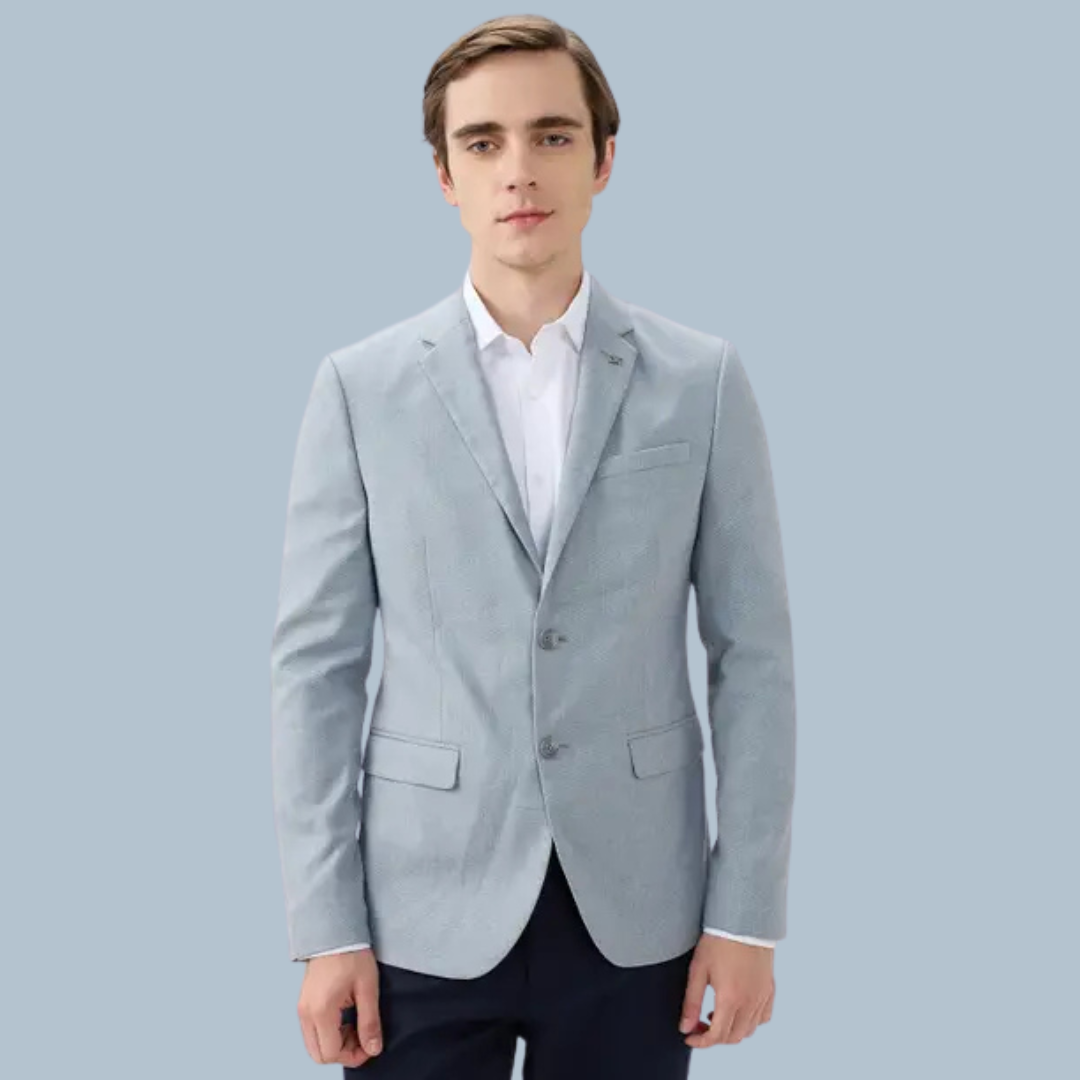 Men Solid Single Breasted Casual Blazer
