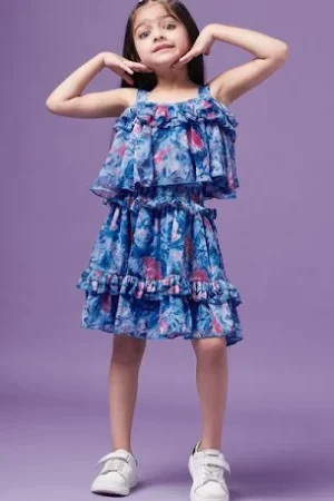 Pspeaches Girls Midi/Knee Length Casual Dress