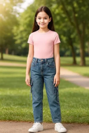 Arshia Fashions Regular Girls Light Blue Jeans