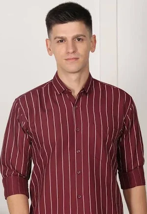 Fubar Men's Striped Casual Shirt
